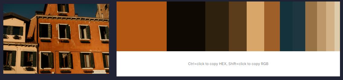 Color theme with 12 color blocks