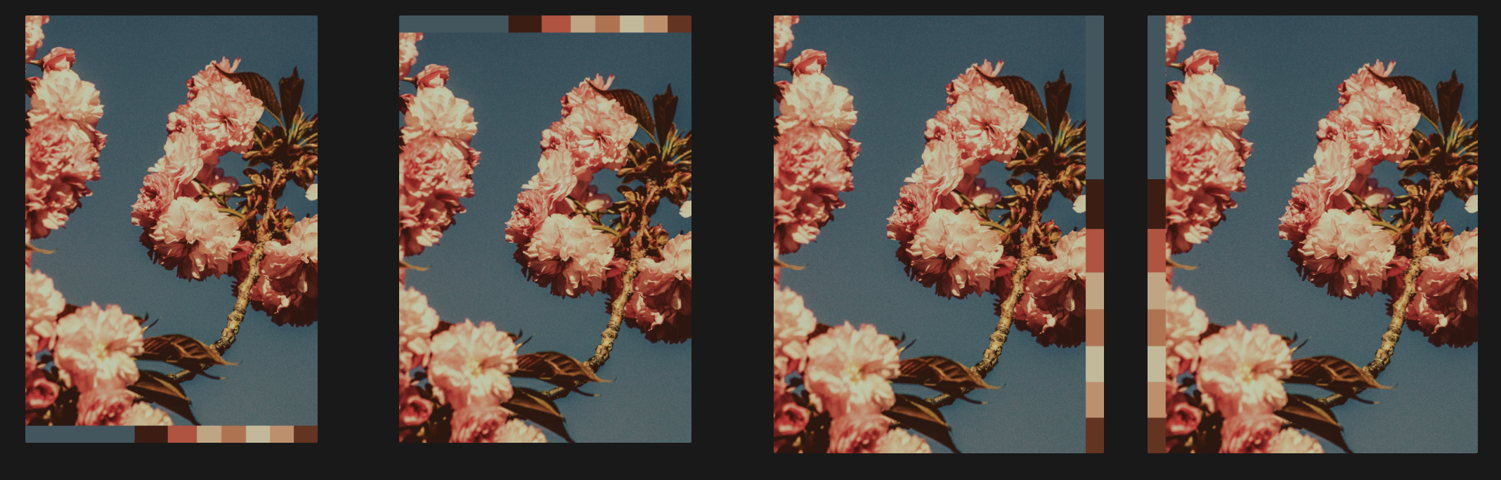 Color bar position options - Bottom, Top, Right, Left