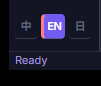 Language switch button showing Chinese, English, and Japanese options